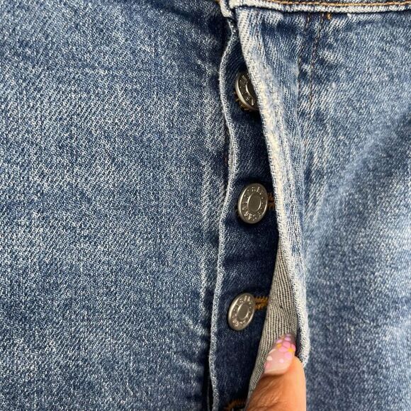 AGOLDE Riley High Rise Straight Crop Jeans – Frequency Wash Denim Size 30 - Picture 5 of 17